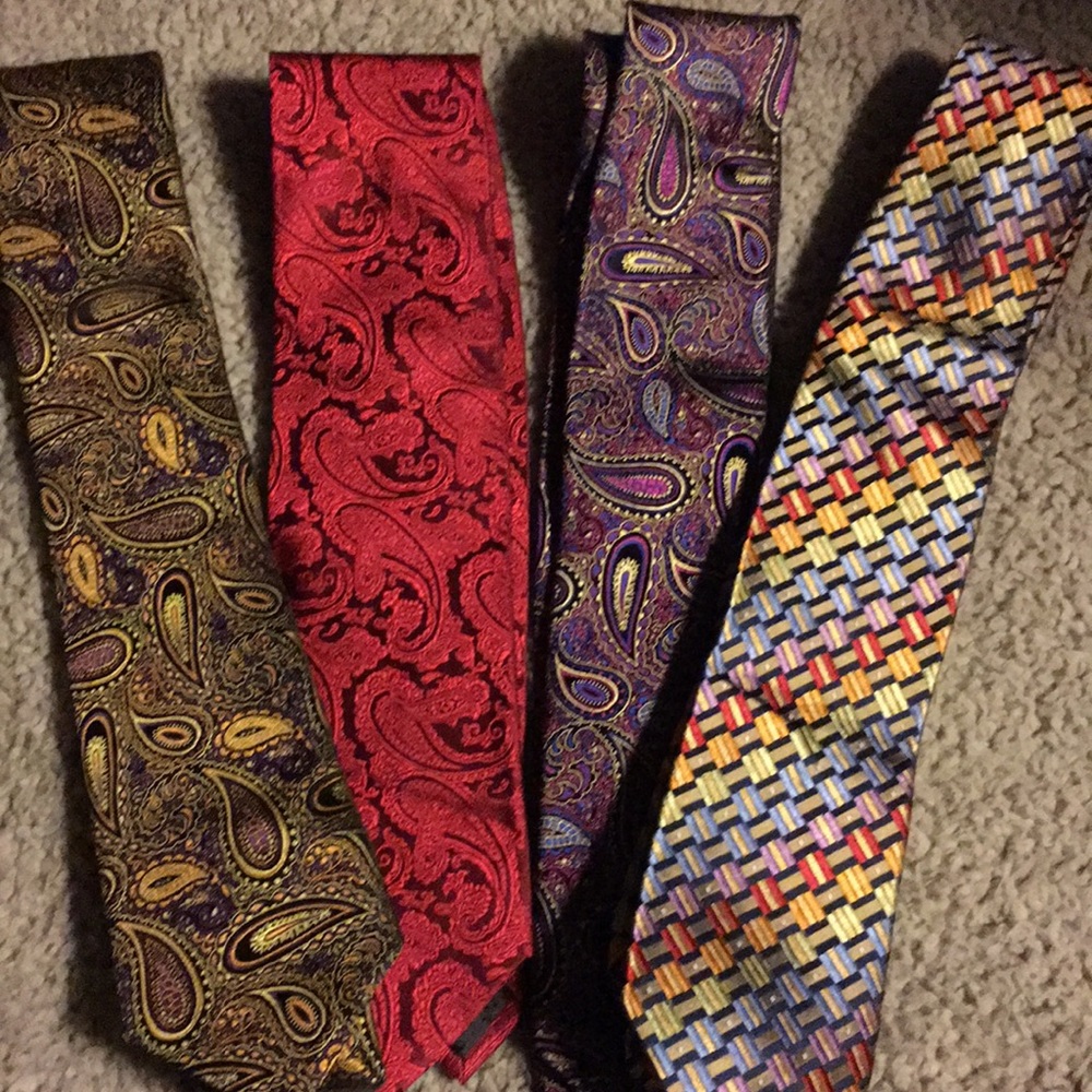 Dona 100% Silk Ties - Lot of 4